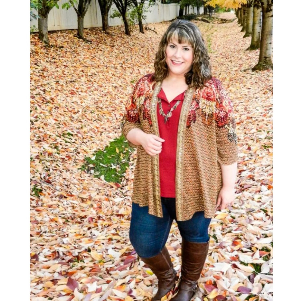 Catherines Cascade Sheer Cardigan - 22/24